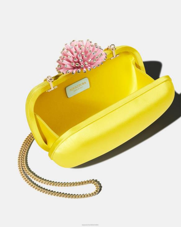 Aquazzura Anemone Clutch YELLOW 8TLF357