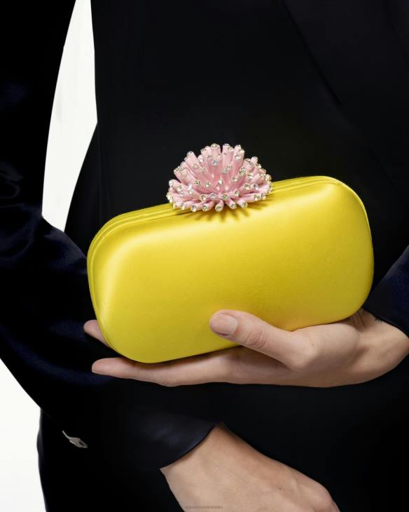 Aquazzura Anemone Clutch YELLOW 8TLF357