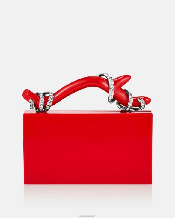 Aquazzura Capri Crush Clutch RED 8TLF389