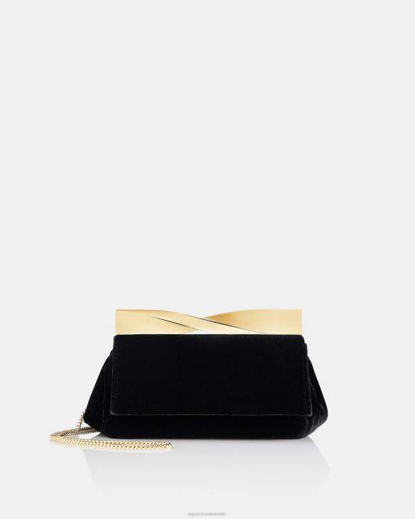 Aquazzura Mini Twist Clutch BLACK 8TLF314