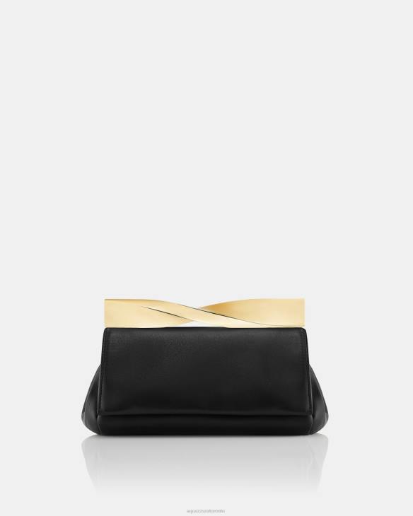 Aquazzura Mini Twist Clutch BLACK 8TLF361