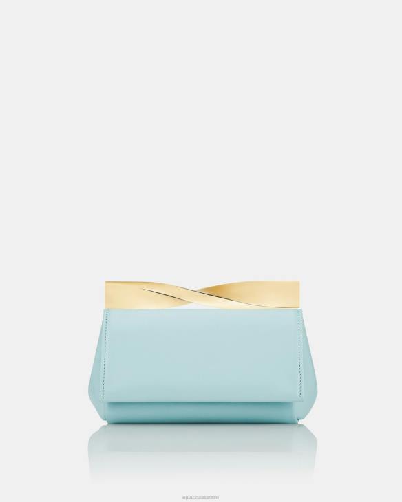 Aquazzura Mini Twist Clutch BLUE 8TLF380