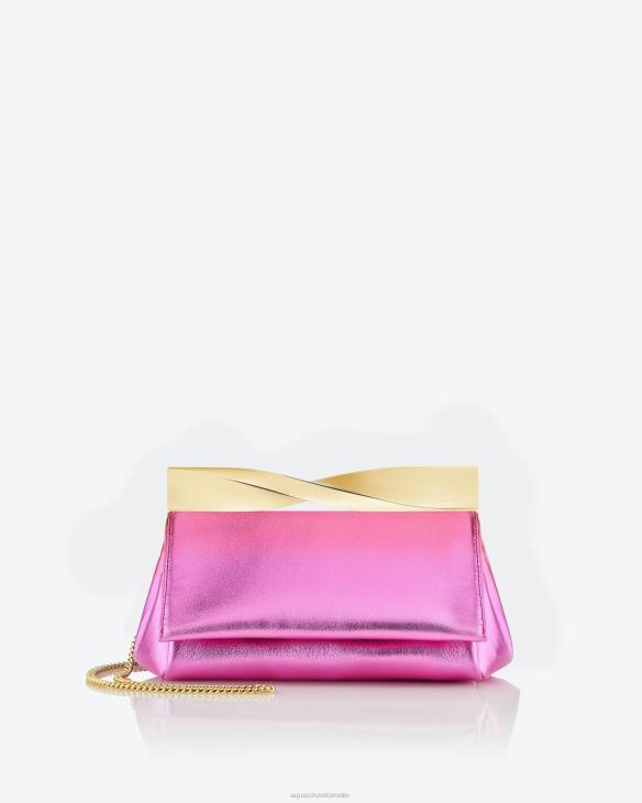 Aquazzura Mini Twist Clutch FUCHSIA 8TLF320