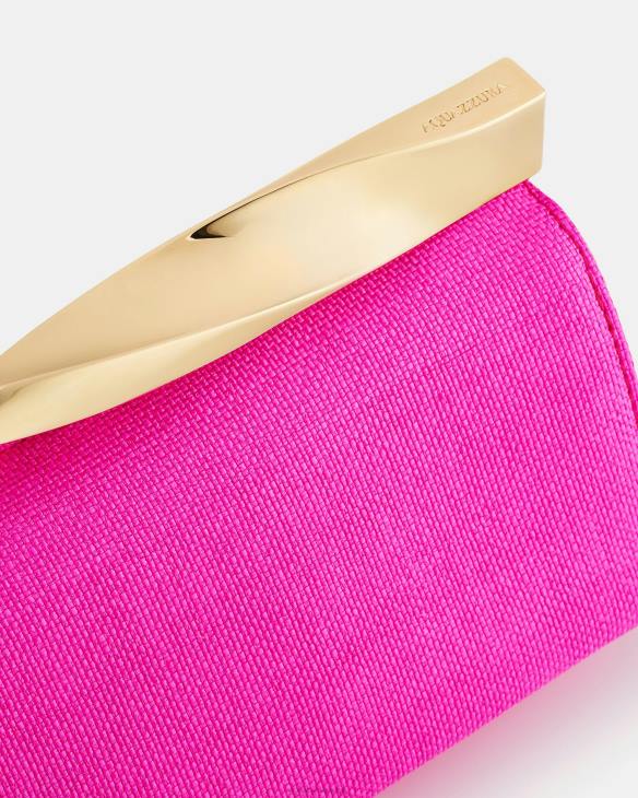 Aquazzura Mini Twist Clutch Fuchsia 8TLF396