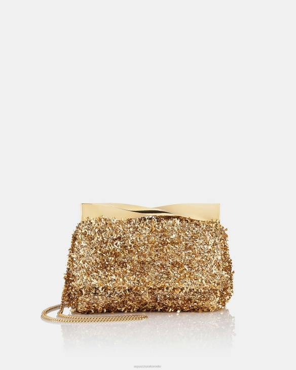 Aquazzura Mini Twist Clutch GOLD 8TLF378