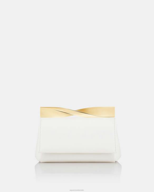 Aquazzura Mini Twist Clutch WHITE 8TLF335