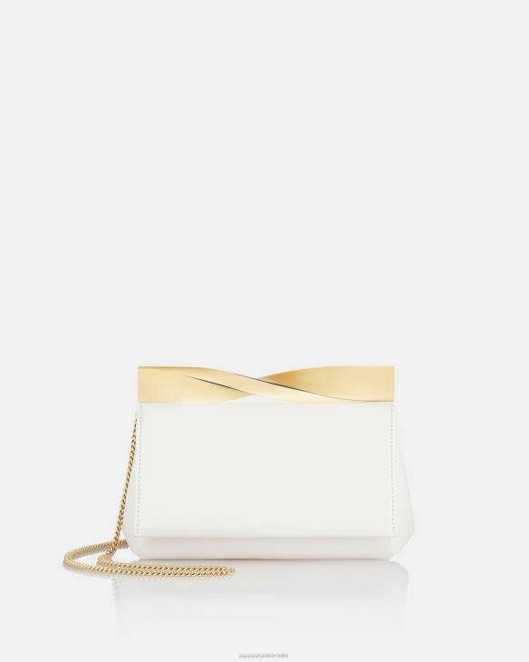 Aquazzura Mini Twist Clutch WHITE 8TLF335