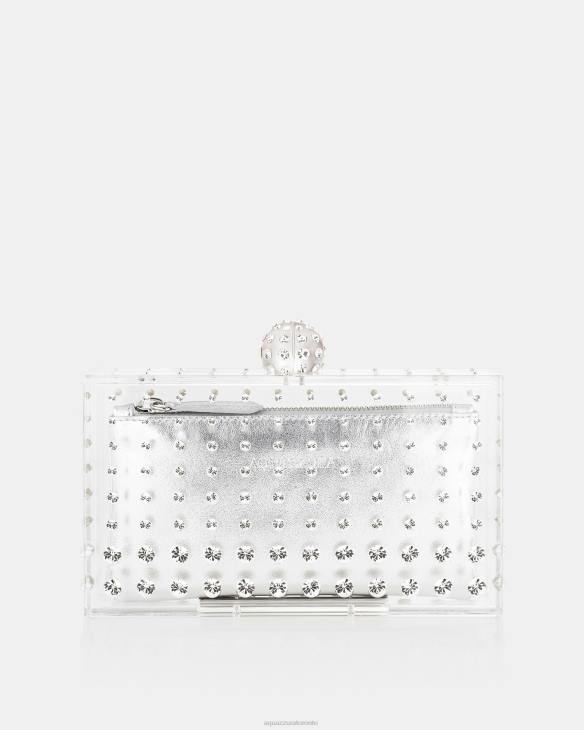 Aquazzura Tequila Clutch SILVER 8TLF331