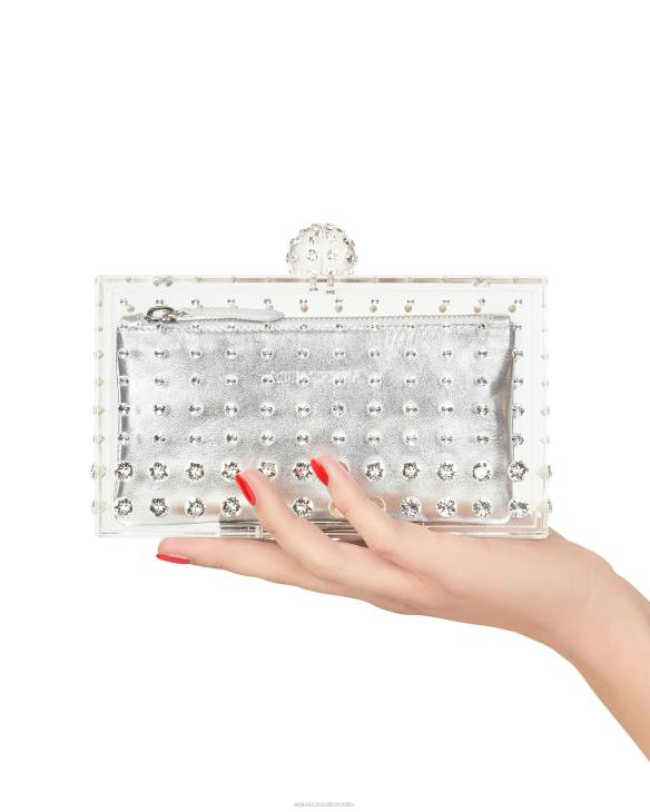 Aquazzura Tequila Clutch SILVER 8TLF331