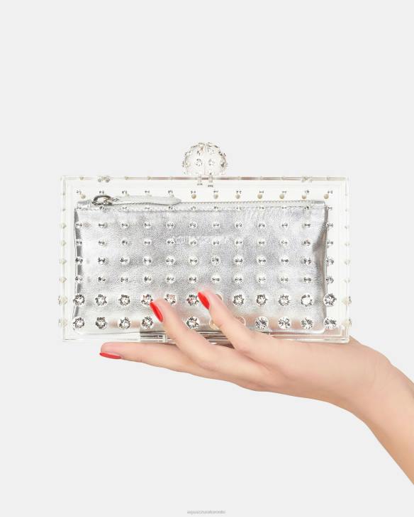 Aquazzura Tequila Clutch SILVER 8TLF331