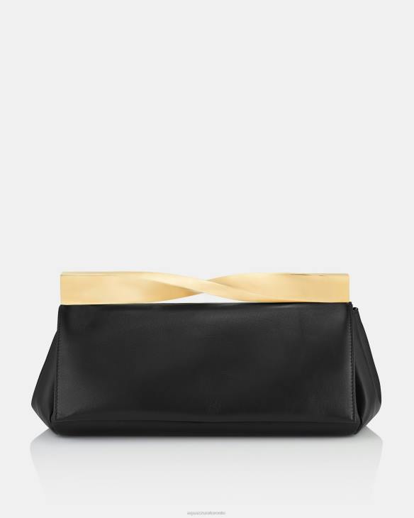 Aquazzura Twist Clutch BLACK 8TLF311