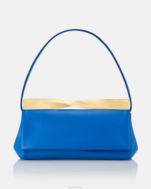 Aquazzura Twist Clutch BLUE 8TLF391