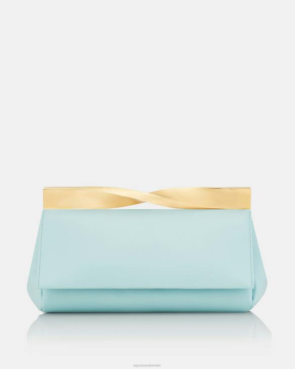 Aquazzura Twist Clutch BLUE 8TLF392