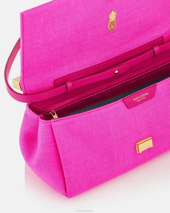 Aquazzura Twist Clutch Fuchsia 8TLF395