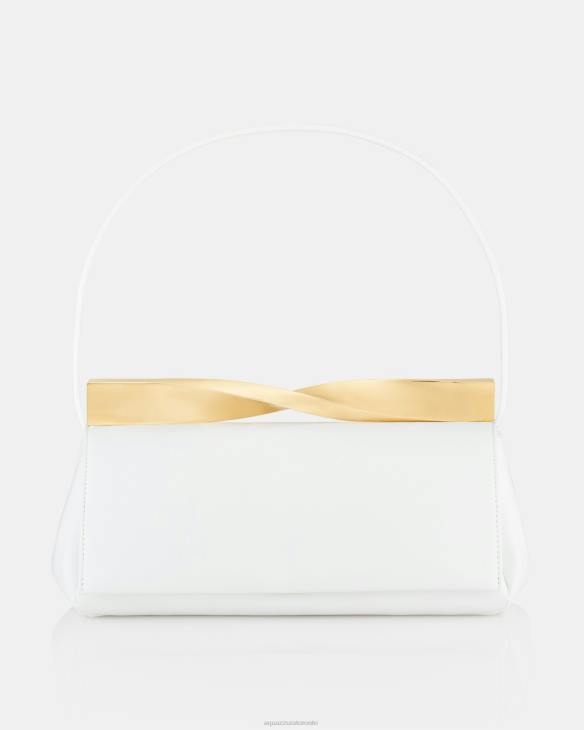 Aquazzura Twist Clutch WHITE 8TLF375