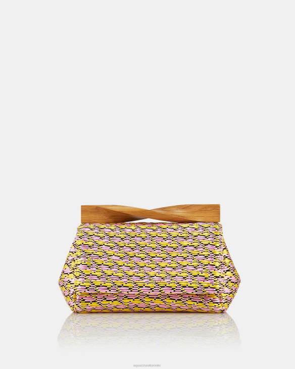 Aquazzura Wooden Mini Twist Clutch MULTICOLOR 8TLF400