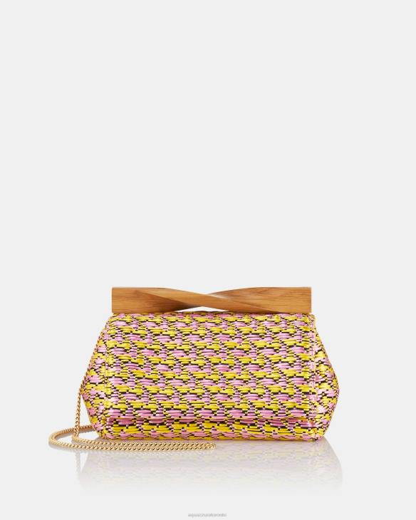 Aquazzura Wooden Mini Twist Clutch MULTICOLOR 8TLF400