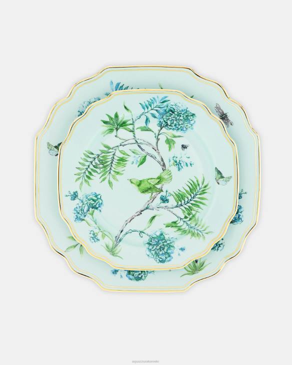 Aquazzura Secret Garden Dinner Plate GREEN 8TLF474