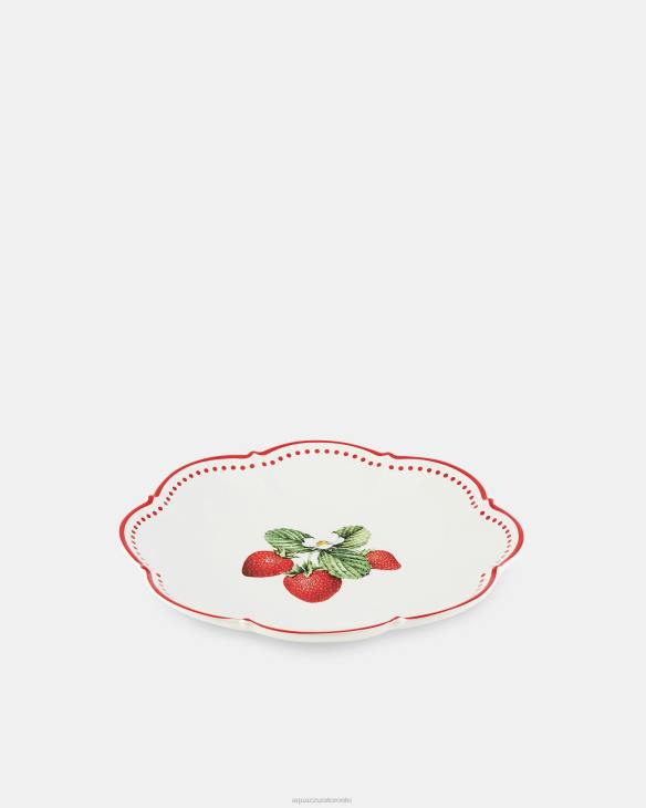 Aquazzura Tutti Frutti Dessert Plate RED 8TLF508