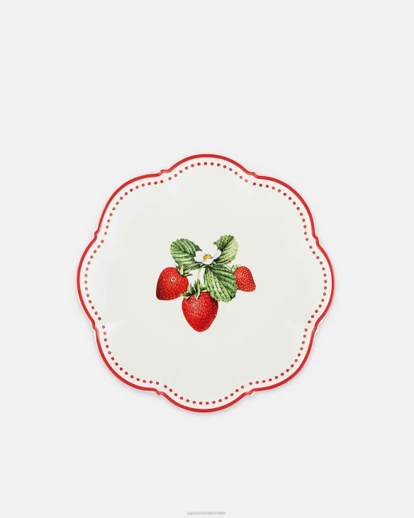 Aquazzura Tutti Frutti Dessert Plate RED 8TLF508