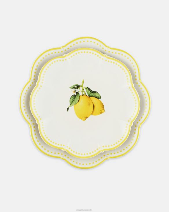 Aquazzura Tutti Frutti Dinner Plate YELLOW 8TLF513