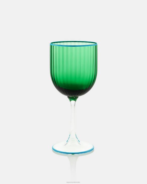 Aquazzura Striped Water Glass GREEN 8TLF533