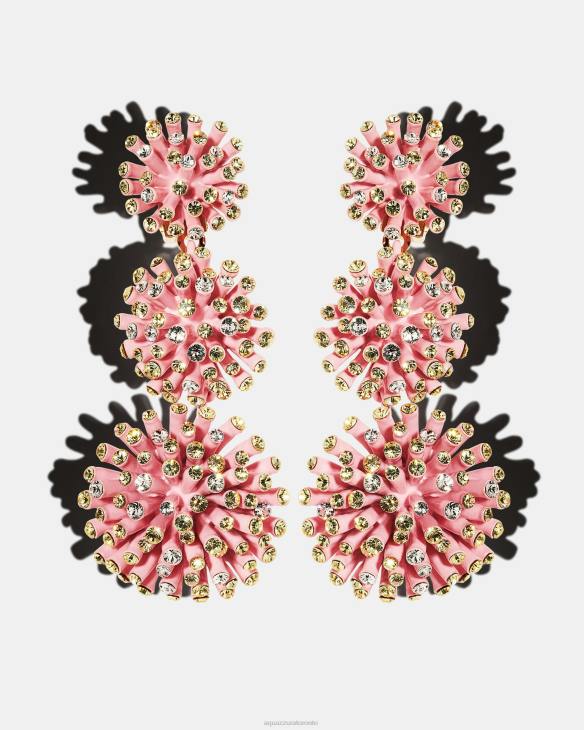 Aquazzura Anemone Multi-Drop Earrings PINK 8TLF416