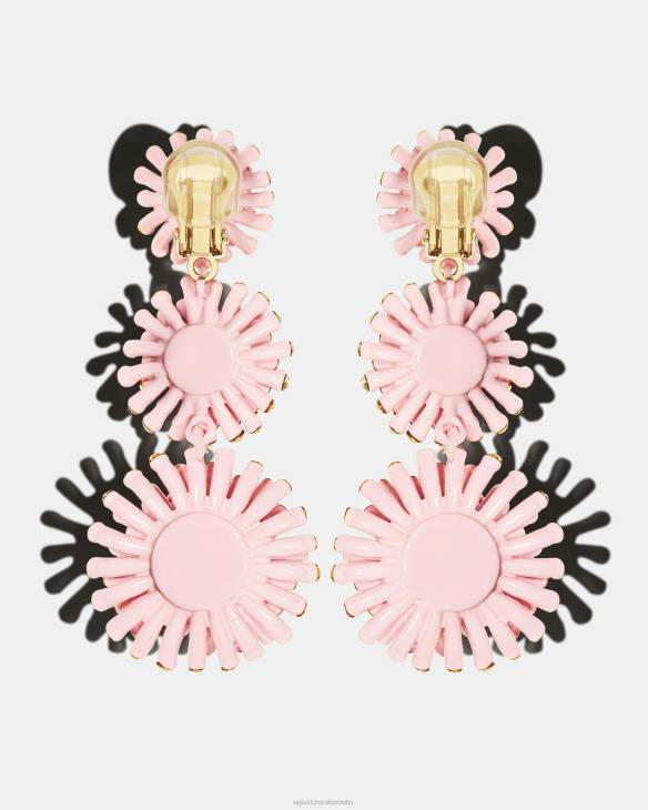 Aquazzura Anemone Multi-Drop Earrings PINK 8TLF416