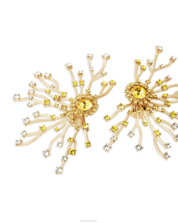 Aquazzura Crystal Roots Earrings GOLD 8TLF342