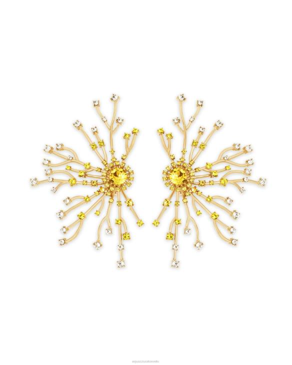 Aquazzura Crystal Roots Earrings GOLD 8TLF342