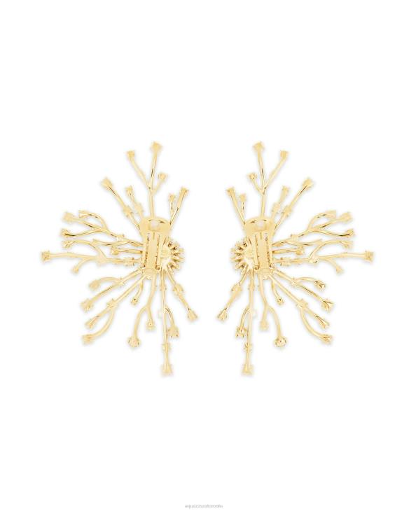 Aquazzura Crystal Roots Earrings GOLD 8TLF342