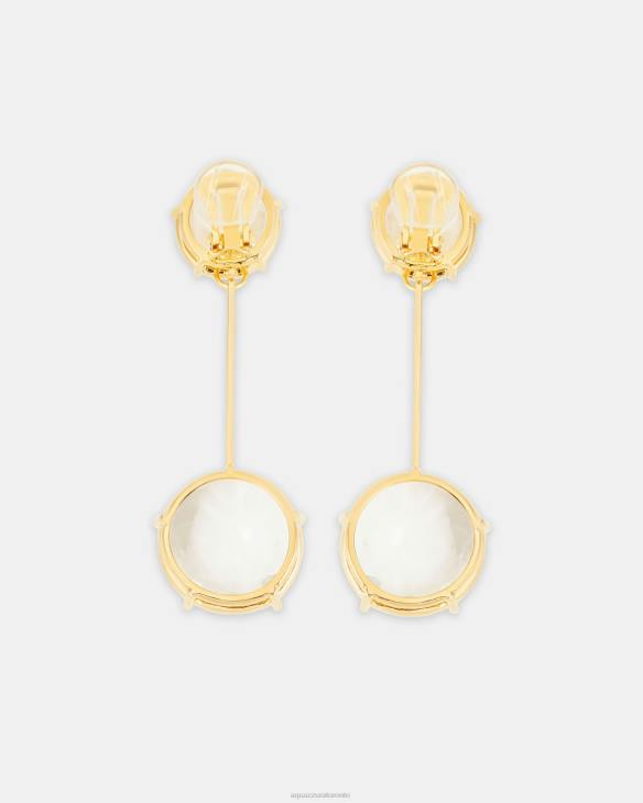 Aquazzura Galactic Crystal Earrings GOLD 8TLF322