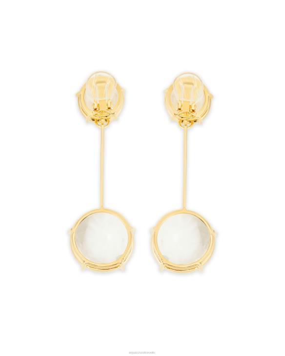 Aquazzura Galactic Crystal Earrings GOLD 8TLF322