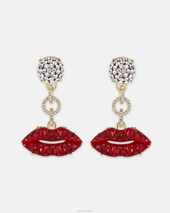 Aquazzura Kiss Me Earrings RED 8TLF438