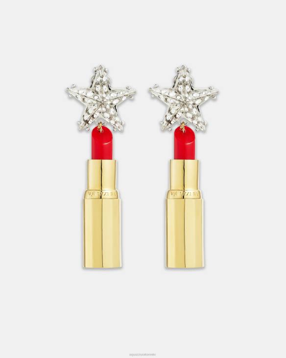 Aquazzura Lipstick Earrings GOLD 8TLF433