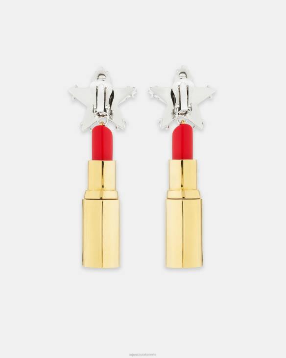 Aquazzura Lipstick Earrings GOLD 8TLF433