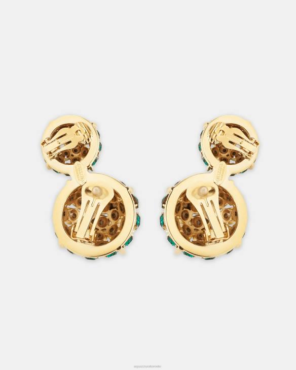 Aquazzura Love Bubbles Earrings GREEN 8TLF364