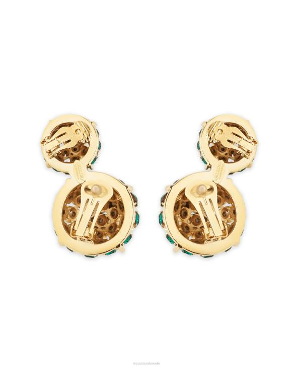 Aquazzura Love Bubbles Earrings GREEN 8TLF364