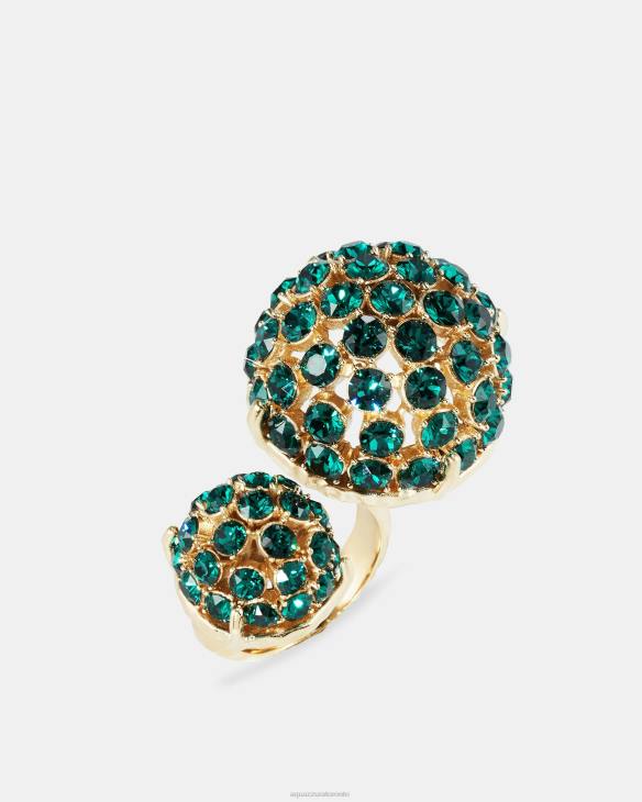 Aquazzura Love Bubbles Ring GREEN 8TLF446