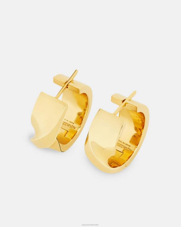 Aquazzura Twist Mini Hoops Earrings GOLD 8TLF434