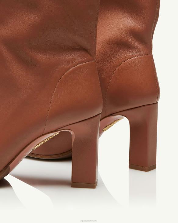 Aquazzura Manzoni Bootie 85 BROWN 8TLF297