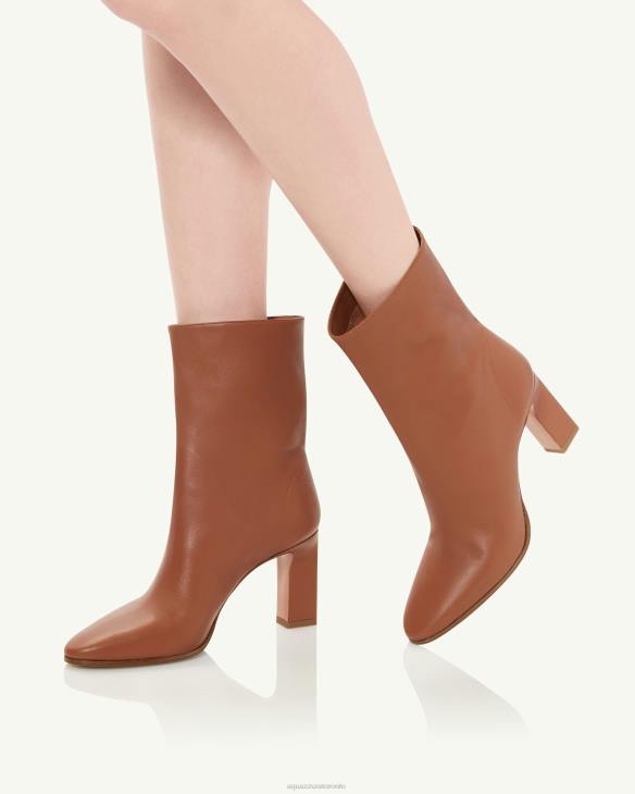 Aquazzura Manzoni Bootie 85 BROWN 8TLF297