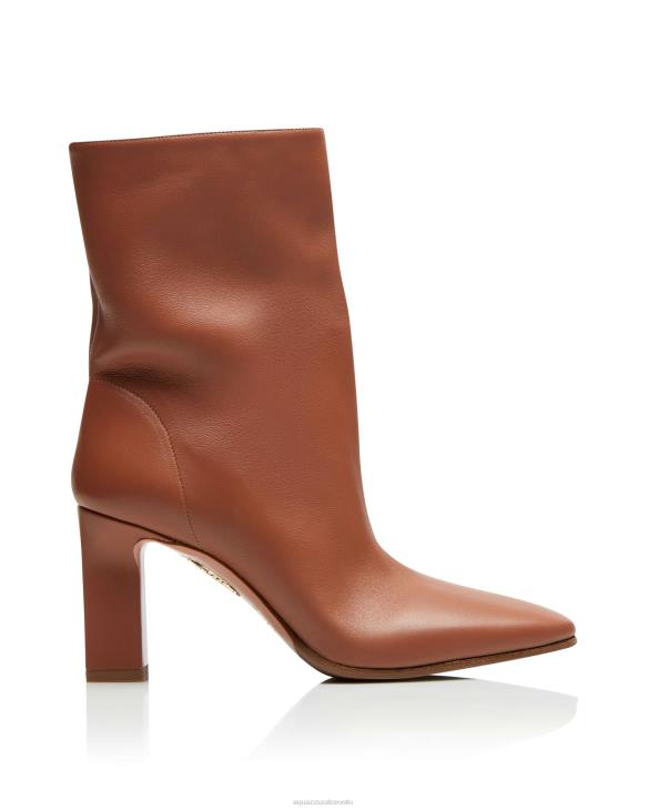 Aquazzura Manzoni Bootie 85 BROWN 8TLF297