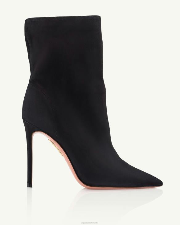 Aquazzura Matignon Bootie 105 BLACK 8TLF292