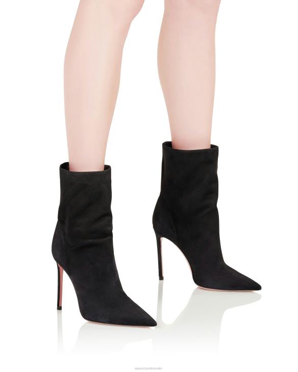 Aquazzura Matignon Bootie 105 BLACK 8TLF292