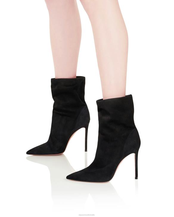 Aquazzura Matignon Bootie 105 BLACK 8TLF292