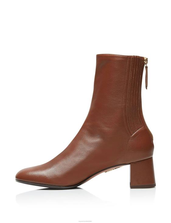 Aquazzura Saint Honore Bootie 50 BROWN 8TLF291