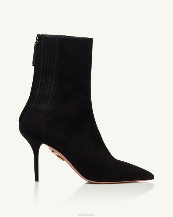 Aquazzura Saint Honore Bootie 85 BLACK 8TLF295