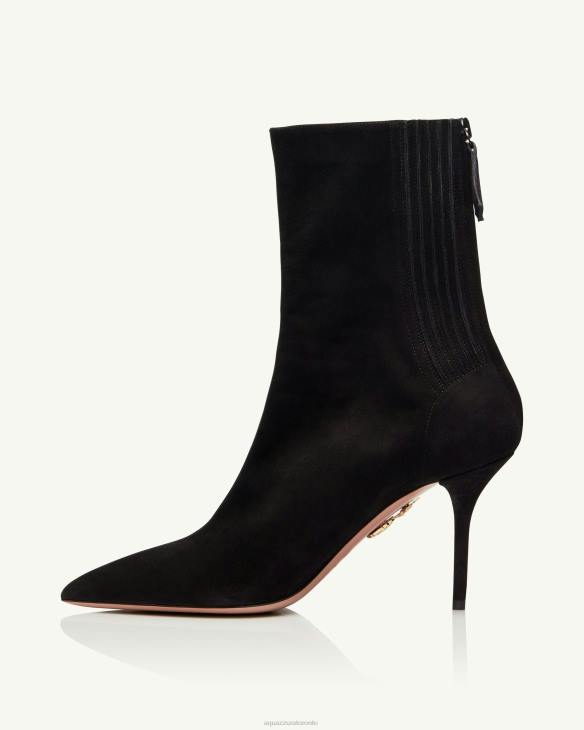 Aquazzura Saint Honore Bootie 85 BLACK 8TLF295