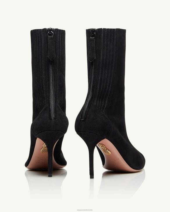 Aquazzura Saint Honore Bootie 85 BLACK 8TLF295